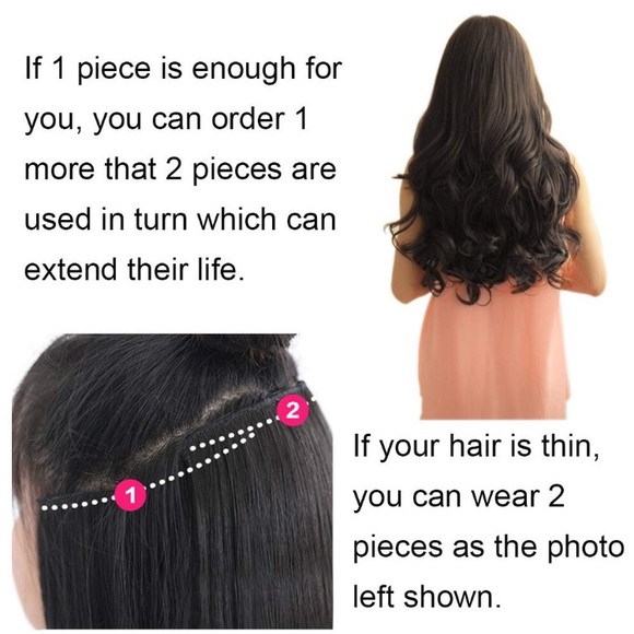 20” Silver Grey 3/4 full head clip ins  …new main image 5